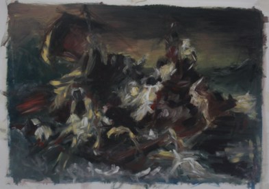 'Medusa 4' Oil paint on paper