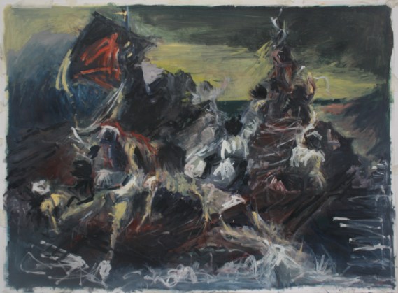 'Medusa 5' Oil paint on paper