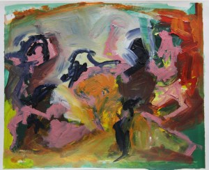 'Picasso Transcription 10' Oil paint on paper