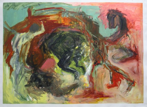 'picasso transcription 11' Oil paint on paper