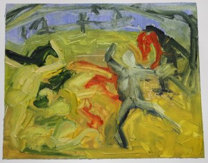 'Picasso Transcription 6' Oil paint on paper