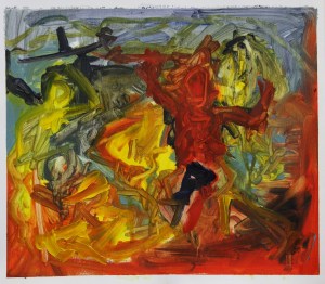 'Picasso Transcription 9' Oil paint on paper