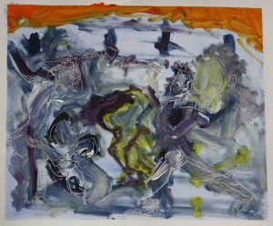 'Picasso Transcription' Oil on paper