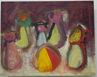 'Orchestra (ring a ring o' roses)' 2014 30cm x 37cm Oil paint on board SOLD