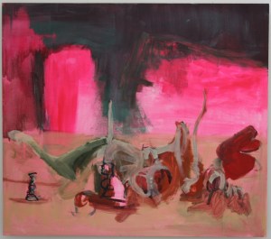 'We owned a city once' 2014 61.5cm x 70cm Oil paint and acrylic paint on board