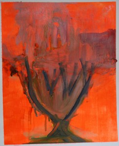 'Thumbelina' 2014 19.5cm x24cm Oil paint and acrylic paint on paper